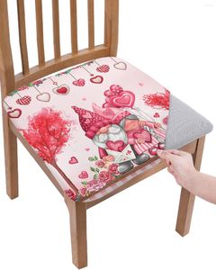 Fundas para sillas Love Tree Dwarf Lovers Rose Funda de asiento elástica Fundas para comedor Protector Stretch