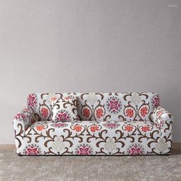 Stoelbedekkingen Luxe elastische printbank Cover multicolor woonkamer huisdecoratie 1/2/3/4 stoel stretch polyester