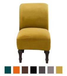 Couvre-chaises Luxury Velvet Velvet sans couverture de housse Souple pour la maison El Wedding Easy To Clean1763111