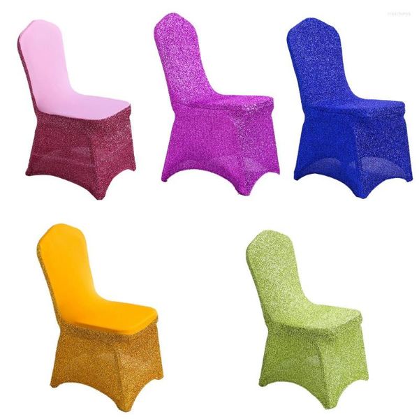 Housses de chaise litchi couverture élastique solide extensible siège de salle à manger moderne Simple pour Banquet mariage Restaurant El