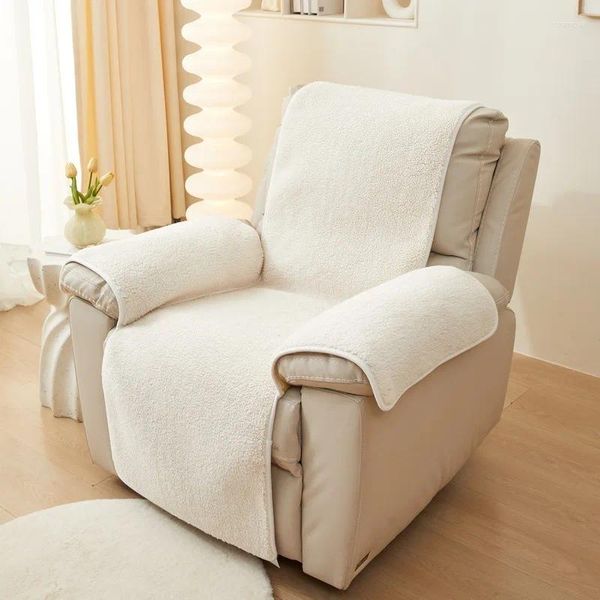 Housses de chaise couchées, housse de canapé en velours en peluche intégrée, entièrement recouverte d'un coussin de protection pour animaux de compagnie, lavable à la poussière et résistant à la saleté