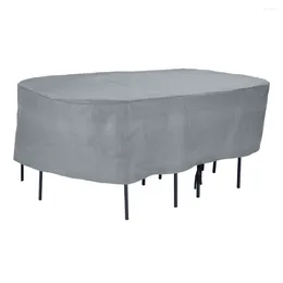 Fundas para sillas Mainstays 88" X 58" 23" Funda ovalada gris para muebles de patio