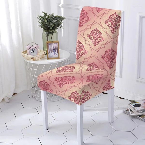 Couvre-chaise Mandala Print Elastic Dining Cover à l'épreuve de la poussière Office Washable OfficesEat Scecover Home El Decoration