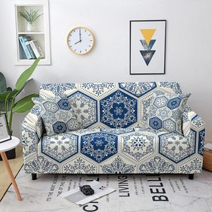 Stoelbedekkingen Mandala Sofa Cover Living Room Elastische Home Decor L-vormige hoek Tweezuiverer