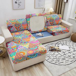 Couvre-chaise Couvre Mandala Sofa Silat Cushion Cover Meubles Protecteur pour animaux de compagnie Bohemian Stretch Wasable Amovable Couvrette