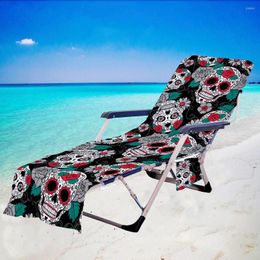 Housses de chaise microfibre plage salon couverture serviette été Cool lit jardin El bain de soleil paresseux tapis avec poche