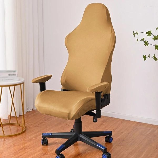 La silla cubre la leche de seda elástica de la oficina en el hogar de la oficina en el hogar lavable computadora suave con 2 reposabrazos