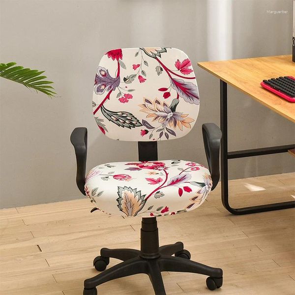 Couvre-chaise Milk Silk Fabric Couvre-siège élastique imprimé pour les chaises de levage