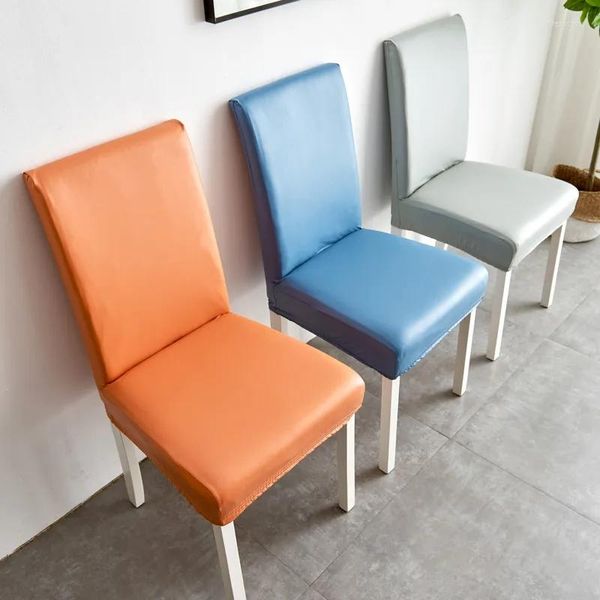 Couvre-chaise moderne style simple de couleur pure couverture en cuirhome étanche à l'huile épreuve à l'huile de couverture de mode décor de mode