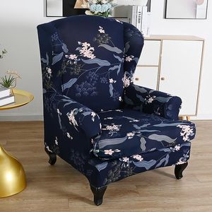 Housses de chaise moderne Spandex aile couverture arrière fauteuil élastique dessin animé floral siège unique canapé housse protecteur salon déco