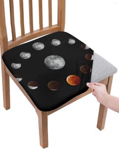 Couvre-chaise Couvre l'univers de la lune Cover d'élasticité nocturne Office Office de siège Protecteur Home Kitchen Dining Room Spolcovers