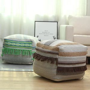 Couvre les couvertures marocaines du canapé ottoman couverture carrée Pouffe pour le salon décor de la décoration de pied de pied de pied sans remplissage tatami