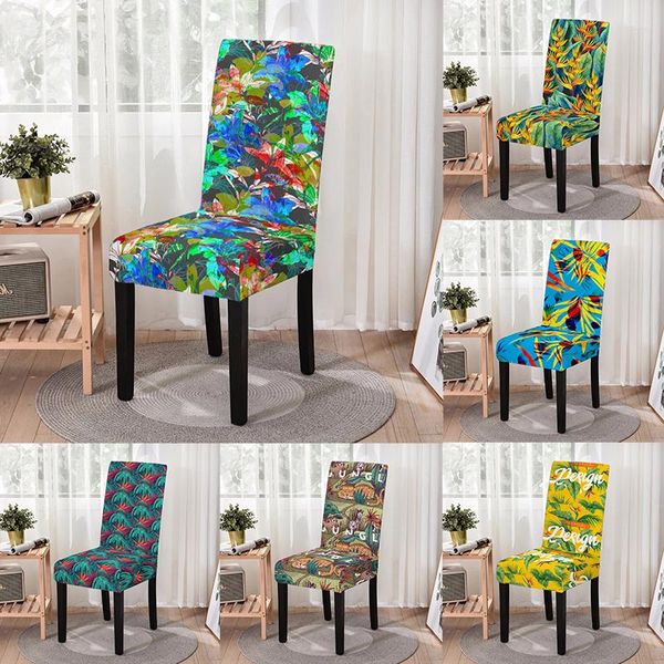 Housses de chaise motif mosaïque, housse de siège en Spandex extensible, rustique, une pièce, étui de protection de bureau, décoration de maison, salle à manger