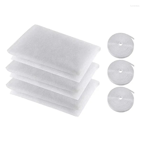 Silla cubre la red de mosquitos para la ventana 3 PCS Pantalla de malla Mesh Insect Netting Protector and Rolls Cintas autoadhesivas