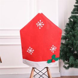 Fodere per sedie in tessuto non tessuto natalizio con pupazzo di neve, copertina stampata, decorazione per feste a casa