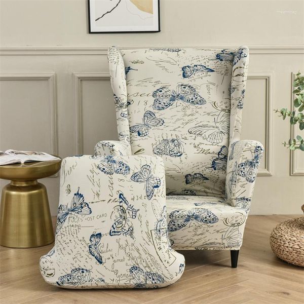 Housses de chaise nordique à ailes florales, accoudoir géométrique, en Spandex, extensible, élastique, incliné, pour canapé simple
