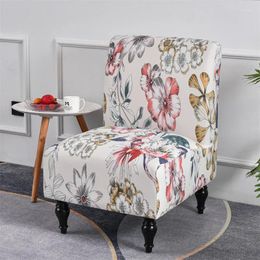 Housses de chaise à fleurs nordiques, en Spandex, sans accoudoirs, pour canapé simple, extensible, protection de canapé élastique