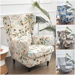 Housses de chaise housse d'aile de fleurs nordiques housse de fauteuil à dossier roi incliné housse de canapé élastique housse de canapé simple