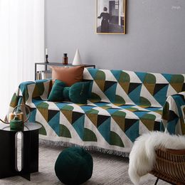 Housses de chaise couverture de canapé nordique couverture décorative housse colorée Cobertor canapé/lits Plaid couvertures de couture antidérapantes