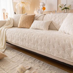 Housses de chaise coussin de canapé nordique Simple hiver court en peluche antidérapant quatre saisons couverture en cuir universelle serviette en tissu