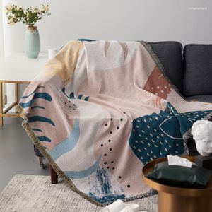 Stoelhoezen Noridc Geometrie Sofa Cover Handdoek Gooien Deken Eenvoudige Caret Tapestry Kitted Sprei Thuis Textiel Dropship