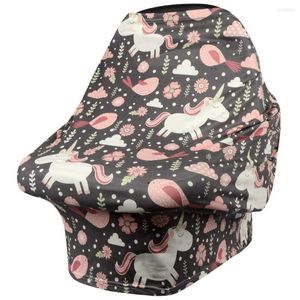 Housses de chaise couverture d'allaitement allaitement siège de voiture auvent écharpe pour bébé multi-usage bébé pour panier