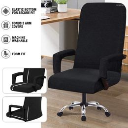 Cubierta de silla de la oficina cubierta de computadora Spandex Jacquard Fabric Gamer Sofá asiento elástico con reposabrazos