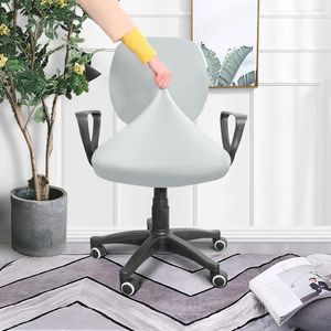 Stoelbedekkingen Office Computer Protector Fauteuil Slipcover Roterende hoge achterafdeksel Melk Silk Slipcovers