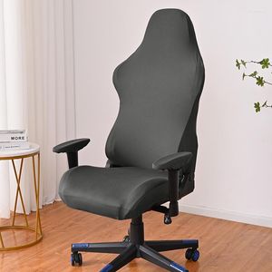 Cubiertas de silla Cubierta de oficina Estiramiento Leche Seda Spandex Funda de asiento Elástico Computadora Slipcover Taburete E-Sports Sólido