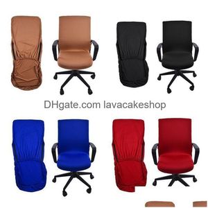 Chaise Couvre Bureau Er Pivot Ordinateur Fauteuil Protecteur Tâche Exécutif Sliper Internet Bar Siège Arrière So Y200104 Drop Delivery Accueil Dhsk2