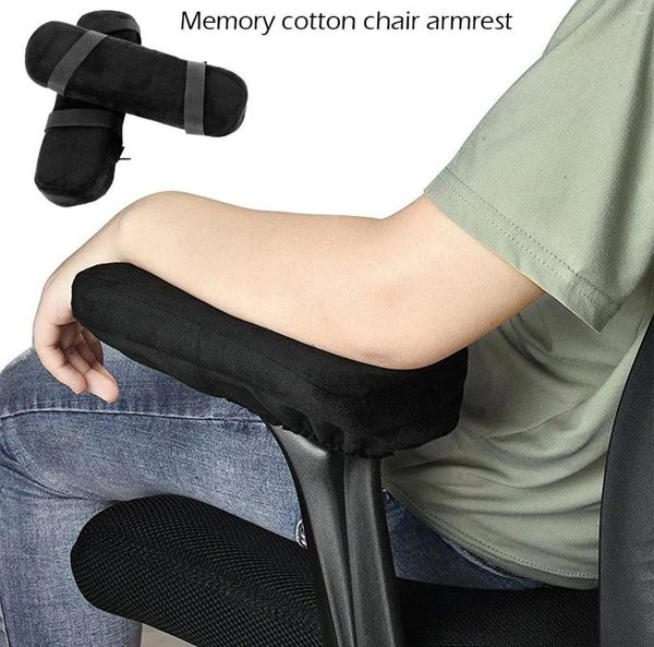 Housses de chaise, coussin de bureau, de maison, d'accoudoir, support souple, soulagement ergonomique de la pression, avant-bras, oreillers de coude en mousse à mémoire de forme universels