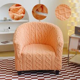 Housses de chaise Orange chaud épaissir Club housse de canapé Jacquard bonbons couleurs 1 place canapé pour canapés salon bar meubles