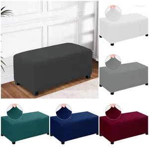 Couvre-chaise couvercle ottoman s / m / l / xl polaire polaire tabouret épaissisé de rangement épaississeur