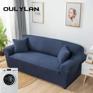 Housses de chaise Oulylan housse de canapé 1/2/3/4 places pour salon élastique solide en forme de L canapé d'angle fauteuil