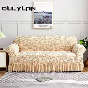 Housses de chaise Oulylan, jupe cationique épaisse, housse de canapé simple, double, trois places, élastique, tout compris, anti-poussière
