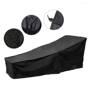 Cubiertas para sillas Cubierta para salón de chaise al aire libre Impermeable 210D Tela Oxford Plegable Muebles de patio para el hogar a prueba de polvo