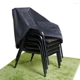 Housses de chaise couverture de salle à manger extérieure Oxford imperméable à l'eau anti-poussière empilés meubles de terrasse de jardin protection