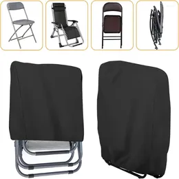 Couvre-chaises chaises pliantes extérieures Couvrer le coussin imperméable des UV à la poussière pour le boîtier de meubles inclinables 34 110cm