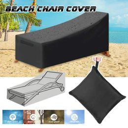 Couvriers de chaise en plein air couverture de plage noire Oxford imperméable chair de coudre, imperméable imperméable multiprophile multiples de poussière