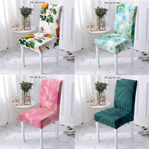 Fundas para sillas Flores pintadas Elfo de cocina Decoración navideña Funda reclinable Spandex Mesa de comedor Escritorio