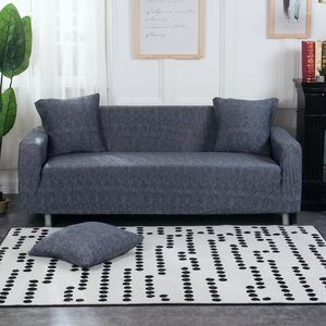 Couvre-chaise Pajenila Couvre de canapé élastique pour canapés Stripe Grey Blue Sofa salon en forme de coin en forme de L 1/2/3/4 Seers Universal ZL202