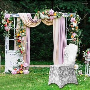 Couvre-chaise Party Wedding Spandex avec jupe Home Dinning Slipcover Seat For Chairs Cover