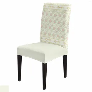 Couvre-chaise Style pastoral Fleurs Plantes Dining Spandex Stretch Soutr Couverture pour le banquet de la cuisine de mariage