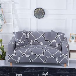 Couvriers de chaise canapé imprimé gris personnalisé couvercle en forme de couverture élastique en forme de coussin grand canapé Funda Elastica
