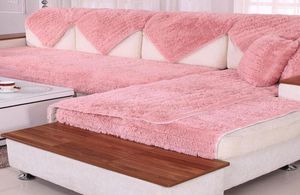 Couvre-chaise Couleur rose en peluche de canapé-serviette serviette à housse couchée résistante à la gamme de couvre-housse pour le salon des tapis de fenêtre décor en lash4102738