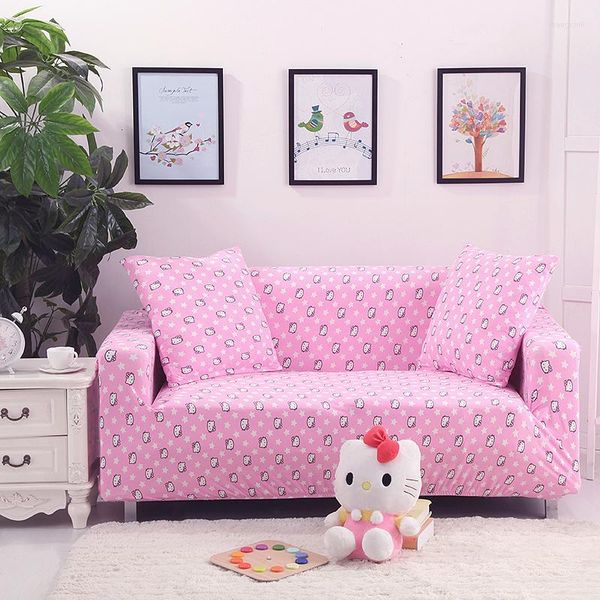 Housses de chaise couleur rose housse de canapé enveloppement serré sectionnel tout compris élastique meubles modernes canapé extensible coin housse