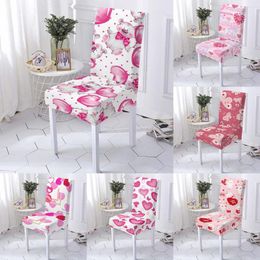 Stoelhoezen roze elastische hoes universele maat stretch spandex slipcover voor eetkamer kantoor bruiloft banket feestzitje