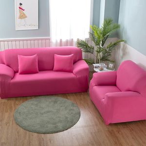 Fundas para sillas Color rosa/rojo/negro/púrpura Funda de sofá sólida Spandex Funda de sofá de poliéster elástico moderno Protector de muebles para el hogar