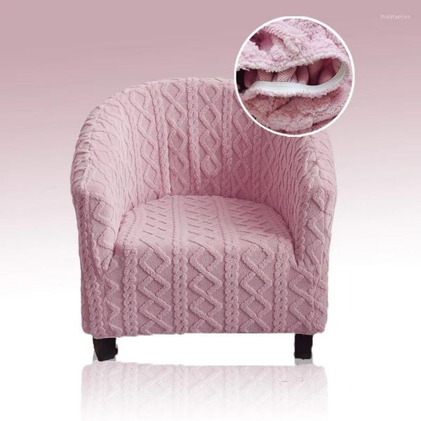 Housses de chaise rose chaud épais, housse de canapé de Club, Jacquard, couleurs acidulées, canapé 1 place, pour canapés, salon, meubles de Bar