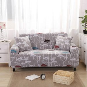 Stoelbedekkingen Plaid Elastic Black Color Printing Tight Wrap Sofa Cover heeft bestelling nodig als L-stijl sectionele hoek